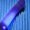 Dildo realistyczne LED fioletowe Straponme 18 cm M