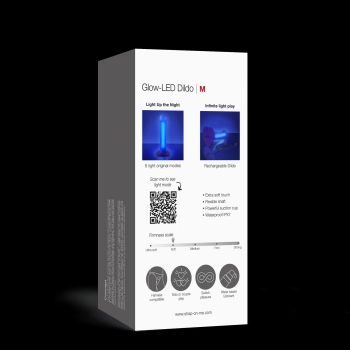 Dildo realistyczne LED fioletowe Straponme 18 cm M