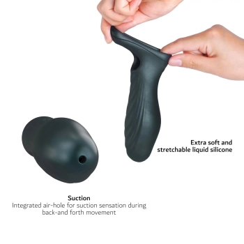 Przedłużka na penisa Ryzer Max Man.wand szara 18 cm