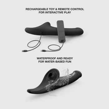 Dildo wibrujące Multi Orgasm Strap on me M czarny