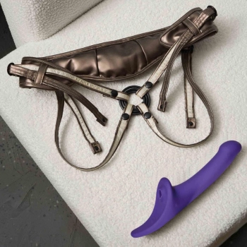 Dildo multiorgazmiczne Strap on me fioletowe S