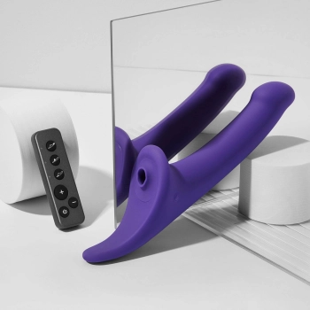 Dildo multi orgasm wibrujące Strap on me L fioletowe
