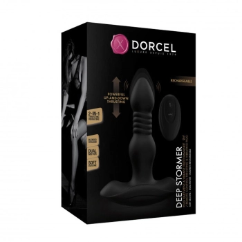 Korek analny pulsujący Deep Stormer Dorcel silikonowy pilot USB