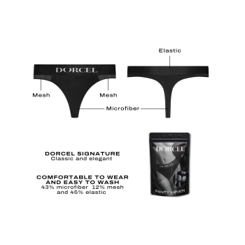 Stringi Panty Lover z kieszonką na wibrator Dorcel XXL