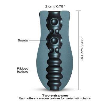 Masturbator silikonowy Dorcel Dual Sensation 14 cm