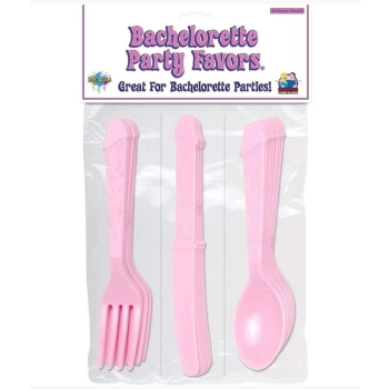 B.P. Pecker Party Utensils - Pink