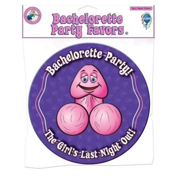Papierowe talerzyki z penisem Bachelorette Party 8 szt