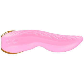 Wibrator podwójny Shunga Aiko silikonowy różowy USB 11 cm
