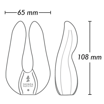 Wibrator podwójny Shunga Aiko silikonowy różowy USB 11 cm
