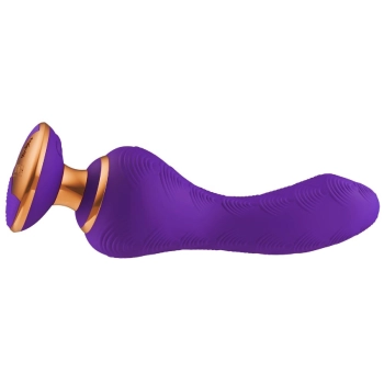 Wibrator punktu G silikonowy Shunga Sanya fioletowy USB 19 cm