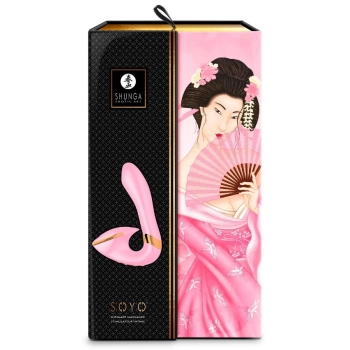 Wibrator silikonowy Shunga Soyo różowy USB 17 cm