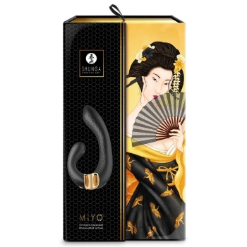 Wibrator Shunga Miyo silikonowy czarny USB 18 cm