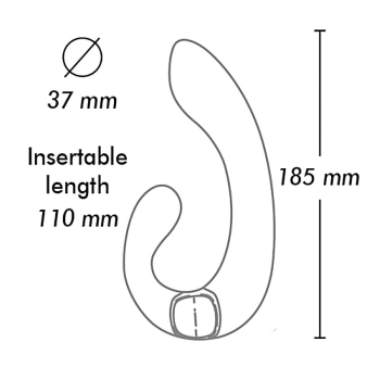 Wibrator Shunga Miyo silikonowy czarny USB 18 cm