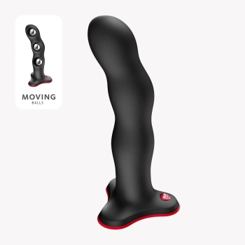 Dildo realistyczne Fun Factory Bouncer z kulkami czarne 18,5 cm