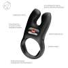 Pierścień erekcyjny wibrujący Fun Factory Nos czarny USB 8 cm