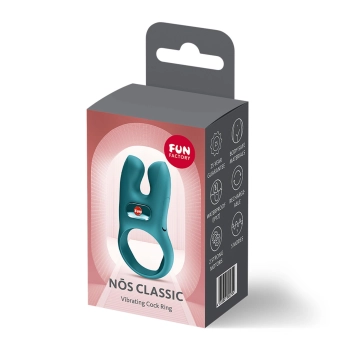 Pierścień erekcyjny wibrujący podwójny Fun Factory Nos zielony USB