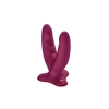 Dildo podwójne z przyssawką Fun Factory Ryde bordowe