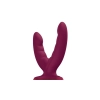 Dildo podwójne z przyssawką Fun Factory Ryde bordowe