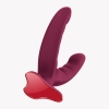 Dildo podwójne z przyssawką Fun Factory Ryde bordowe