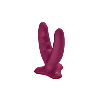 Dildo podwójne z przyssawką Fun Factory Ryde bordowe
