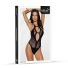Body erotyczne siateczkowe z wycięciami SoftLine 1016 czarny One Size