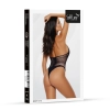 Body erotyczne siateczkowe z wycięciami SoftLine 1016 czarny One Size