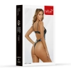 Body erotyczne lakierowane z fishnet czarne 3XL SoftLine