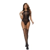 Bodystocking SoftLine 2040 transparentny czarny One Size