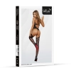 Bodystocking koronkowy kwiatowy czarny One Size SoftLine 2041