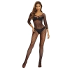 Erotyczny bodystocking siateczkowy SoftLine czarny One size
