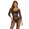 Erotyczny bodystocking siateczkowy SoftLine czarny One size