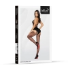 Bodystocking siateczkowy z wycięciami SoftLine 2054 czarny One size