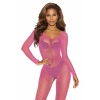 Bodystocking siateczkowy różowy SoftLine 2061 One size
