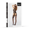 Bodystocking siateczkowy czarny z wycięciami SoftLine 2065 One size