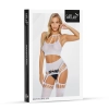 Bodystocking biały zmysłowy SoftLine 2074 One size