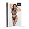Bodystocking siateczkowo koronkowy SoftLine 2083 czarny one size