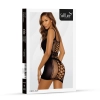 Sukienka erotyczna siateczkowa z wycięciami SoftLine 3029 czarna One size