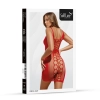 Sukienka erotyczna czerwona siateczkowa SoftLine 3029 One size