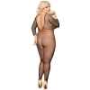 Zmysłowy bodystocking siateczkowy Netty SoftLine czarny plus size XL 3XL