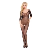 Bodystocking siateczkowy z dużymi oczkami Dragonfly SoftLine czarny S/L