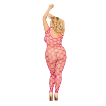 Bodystocking She cat plus size różowy XL 3XL SoftLine