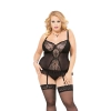Gorset erotyczny Dafne SoftLine Collection czarny XL z stringami