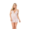 Babydoll Bridget SoftLine biały S/M z cyrkoniami