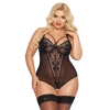 Body erotyczne koronkowe Amanda SoftLine czarne XL