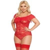Koronkowe body Kamila czerwone 2XL SoftLine