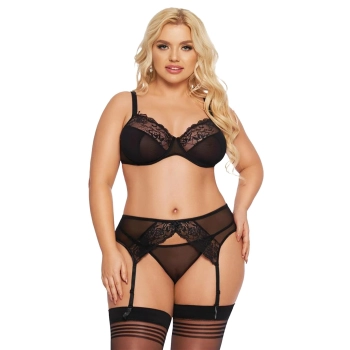 Peniuar Ramona SoftLine Collection czarny 3XL