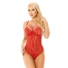 Koronkowe body erotyczne Nicola czerwone S SoftLine