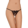 Stringi z łezkowym wycięciem SoftLine 2427 czarne S/L