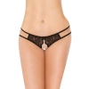 Koronkowe stringi SoftLine Collection 2438 czarne M/L