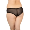 Stringi siateczkowe koronkowe SoftLine 2469 Plus Size czarne 2XL